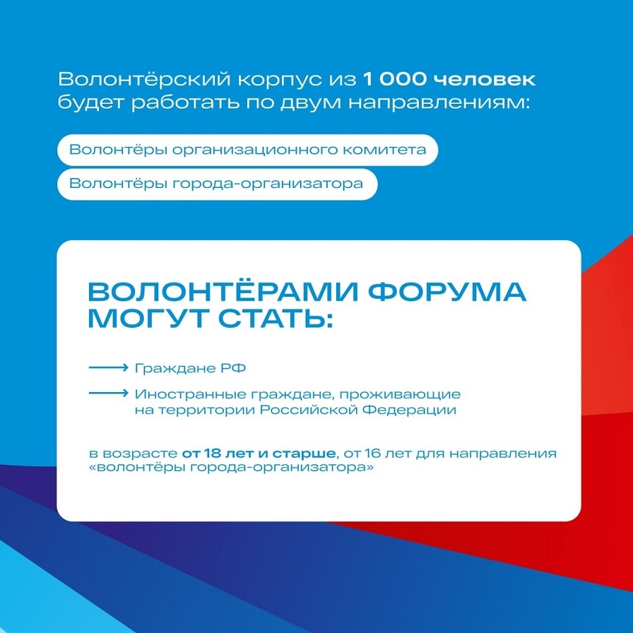 Волонтерами форума могут стать